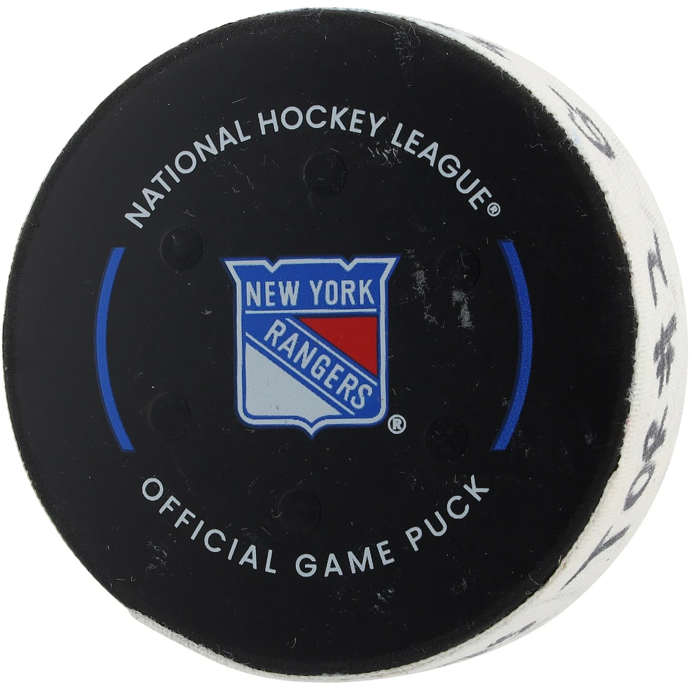 William Nylander Toronto Maple Leafs Game-Used Goal Puck vs. New York Rangers on February 28, 2025