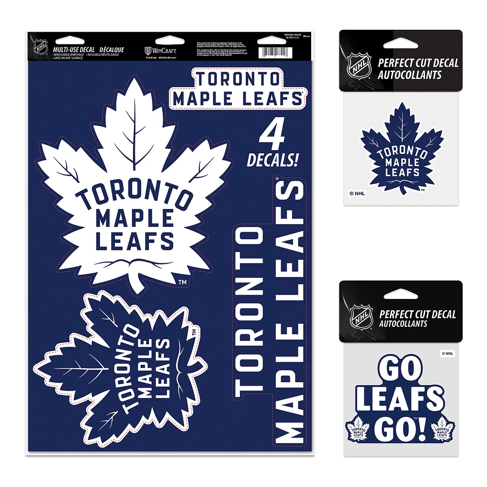 Pack de décalcomanies WinCraft Toronto Maple Leafs