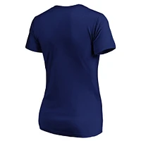 Women's Fanatics  Navy Toronto Maple Leafs Total Shine V-Neck T-Shirt