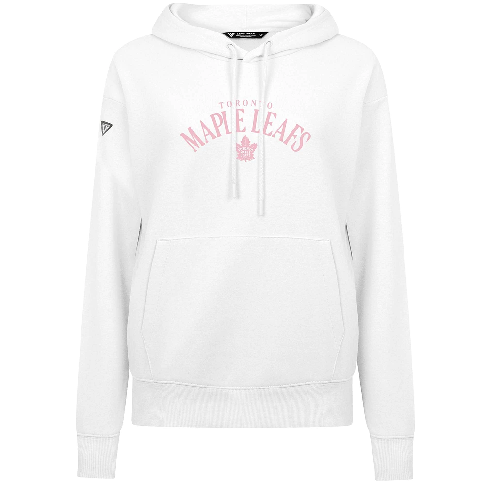 Sweat à capuche blanc pour femme Levelwear Toronto Maple Leafs Mother's Day Adorn