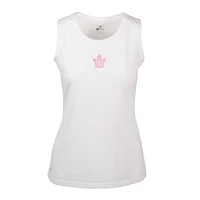 Women's Levelwear  White Toronto Maple Leafs Mother's Day Macy Core Logo Tank Top