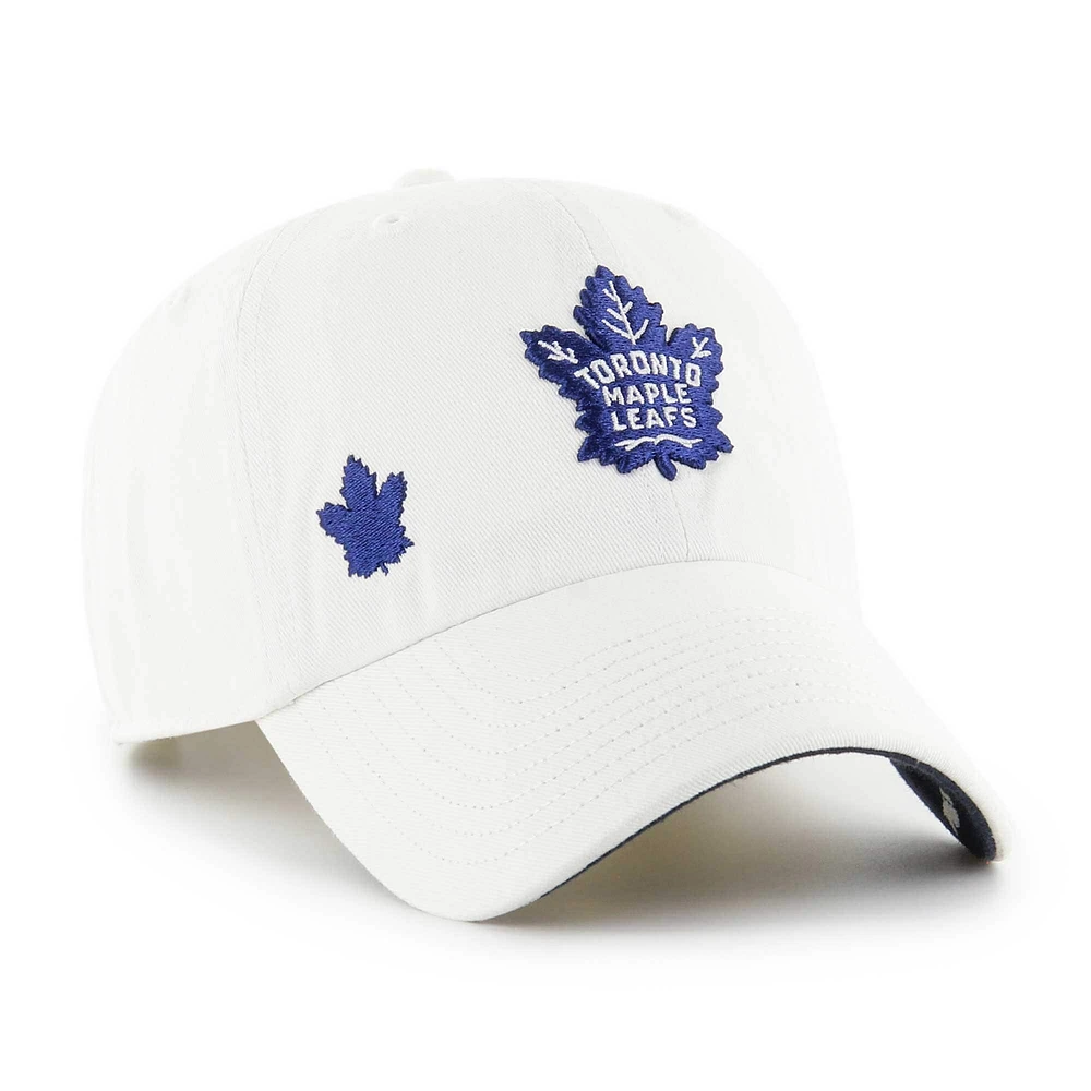 Casquette réglable de nettoyage à confettis blanche des Maple Leafs de Toronto '47 pour femmes