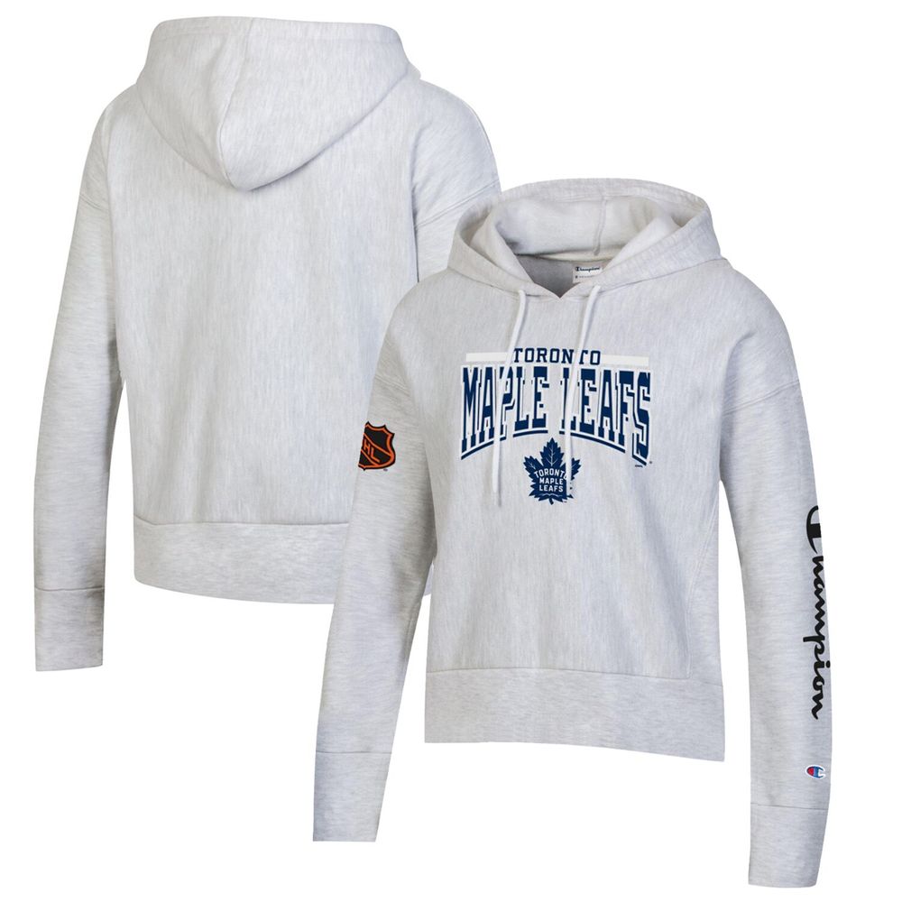 Women's Champion Heathered Gray Toronto Maple Leafs - Reverse Weave Pullover Hoodie