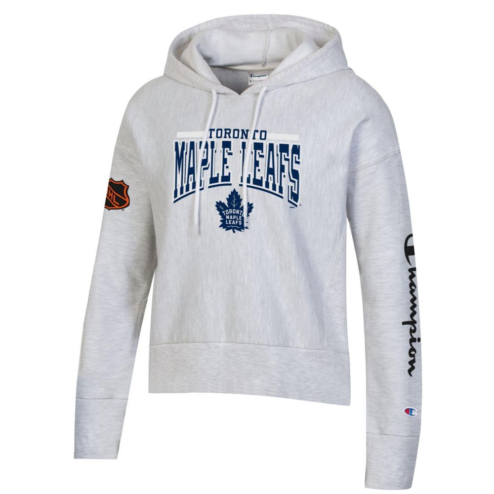 Women's Champion Heathered Gray Toronto Maple Leafs - Reverse Weave Pullover Hoodie