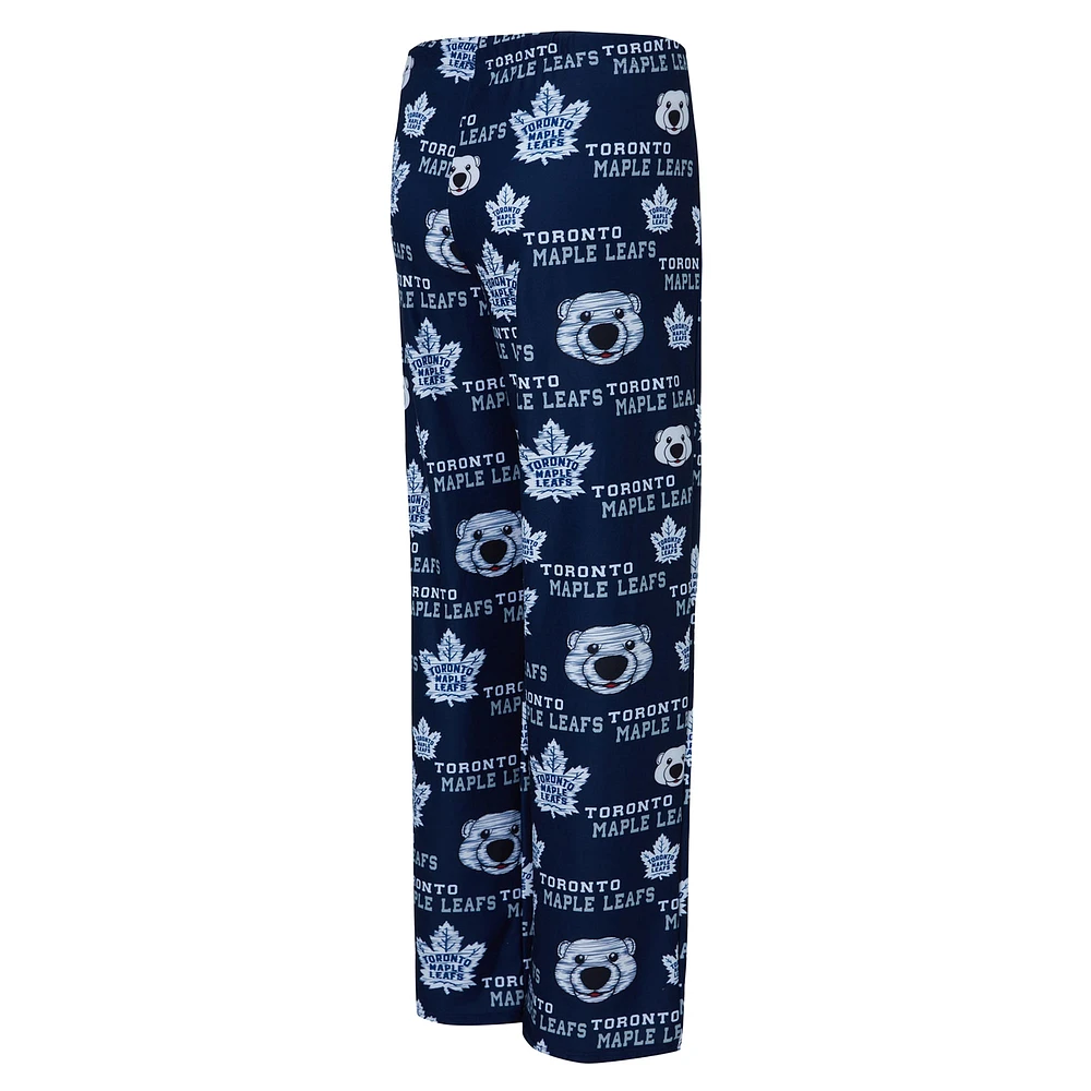 Pantalon en tricot à imprimé intégral Zest des Maple Leafs de Toronto Concepts Sport Blue pour femme