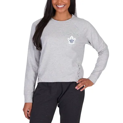 Concepts Sport Toronto Maple Leafs Women's Pendant French Terry Jogger Pants  - Cream/Gray