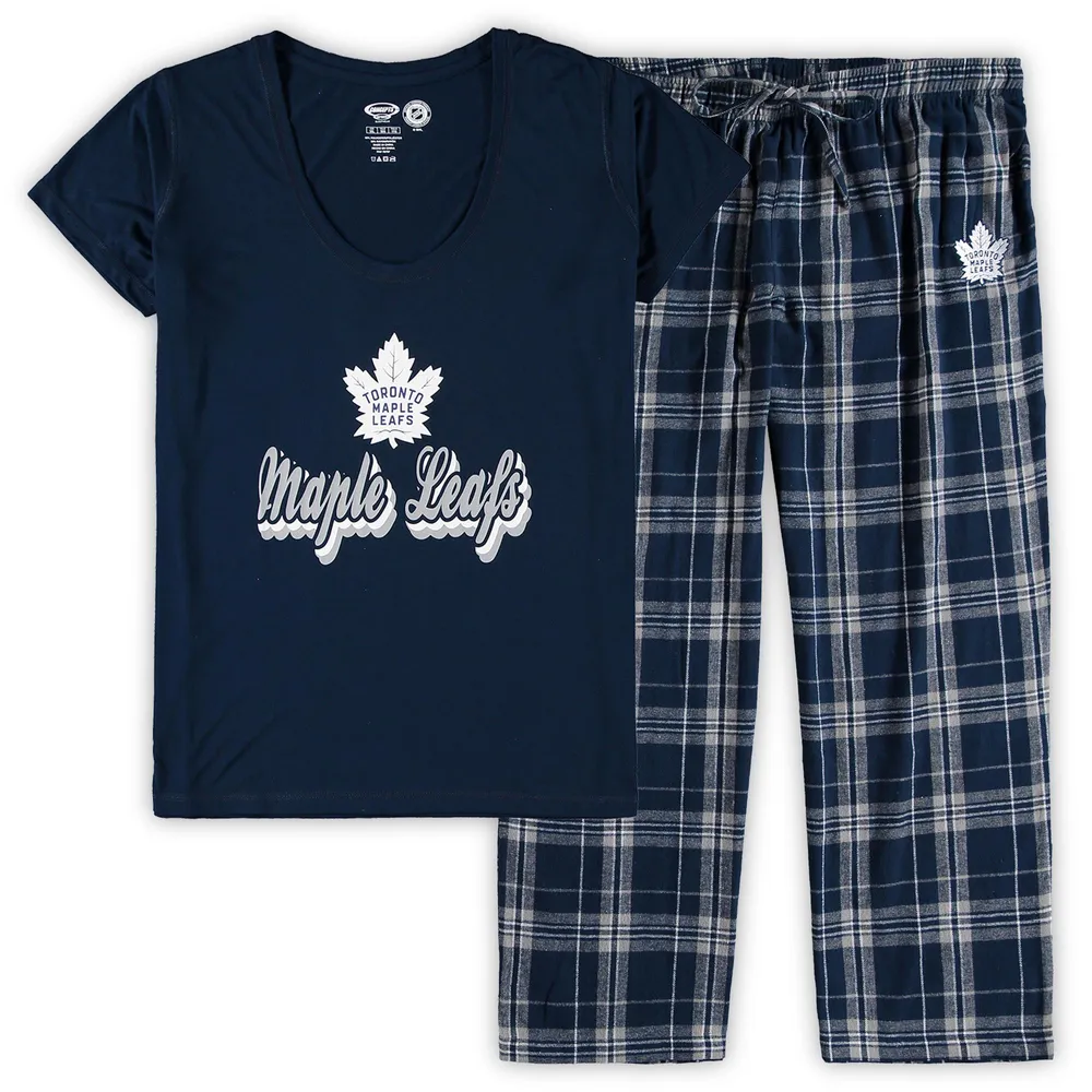 Toronto Maple Leafs Concepts Sport Meter Long Sleeve T-Shirt & Pants Set -  Gray/Navy