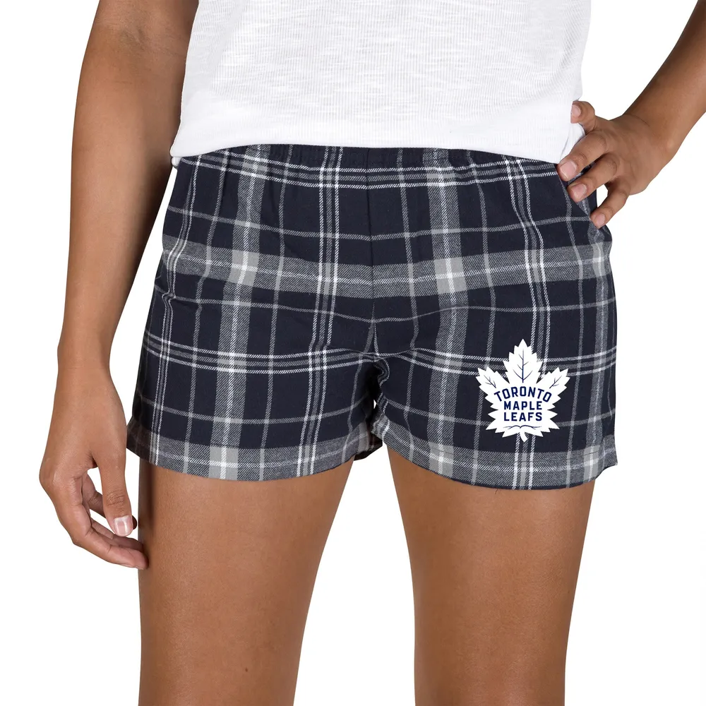 Lids Toronto Maple Leafs Concepts Sport Women's Ultimate Flannel Shorts -  Navy/Gray