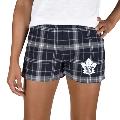Toronto Maple Leafs Concepts Sport Women's Ultimate Flannel Shorts - Navy/Gray