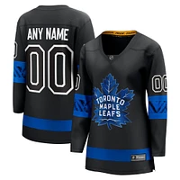 Fanatics pour femmes Black Toronto Maple Leafs - Maillot personnalisé réversible Alternate Premier Breakaway