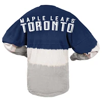 Women's Fanatics Blue/Gray Toronto Maple Leafs Ombre Long Sleeve T-Shirt