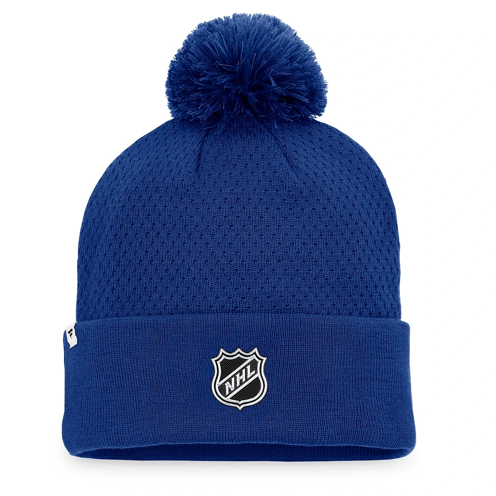 Fanatics Blue Toronto Maple Leafs Repêchage 2022 de la LNH pour femmes - Bonnet en tricot à revers Pro Road authentique