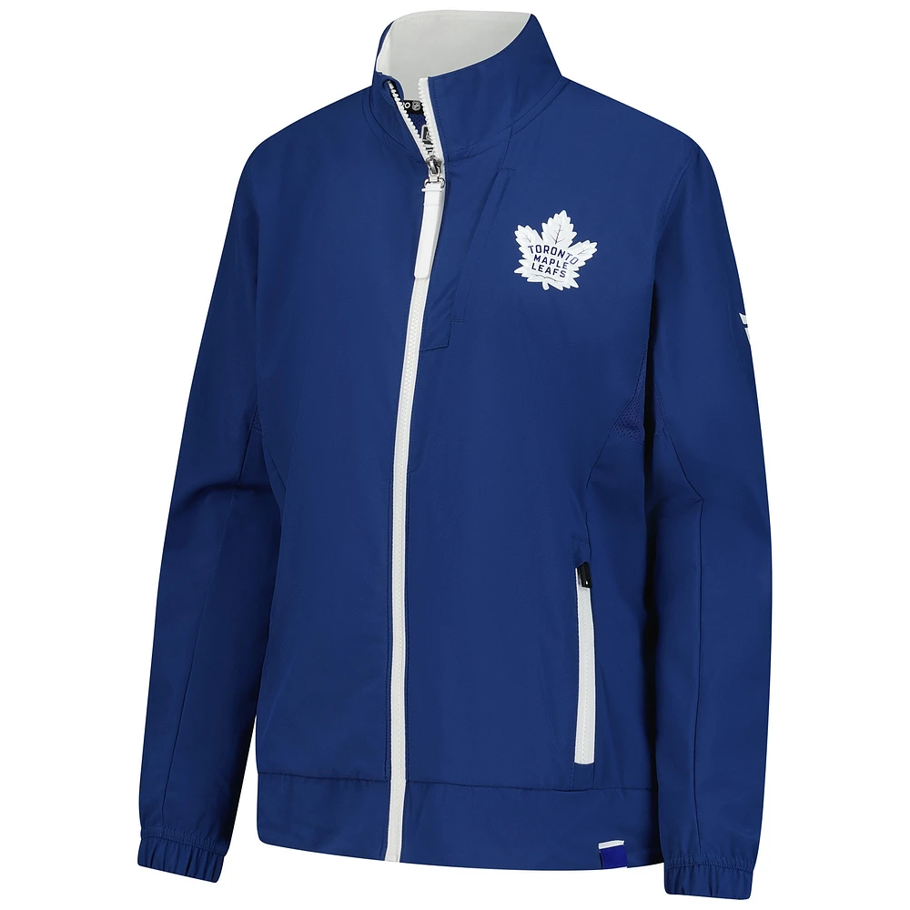 Women's Fanatics Blue Toronto Maple Leafs Authentic Pro Rink Coaches Full-Zip Jacket