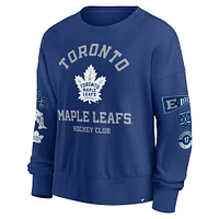 Women's Fanatics  Blue Toronto Maple Leafs Oversized Go Team Pullover Sweatshirt