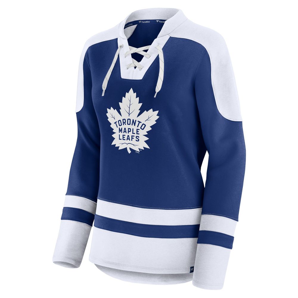 Women's Fanatics Branded Blue Toronto Maple Leafs Perfect Play Raglan  Pullover Hoodie