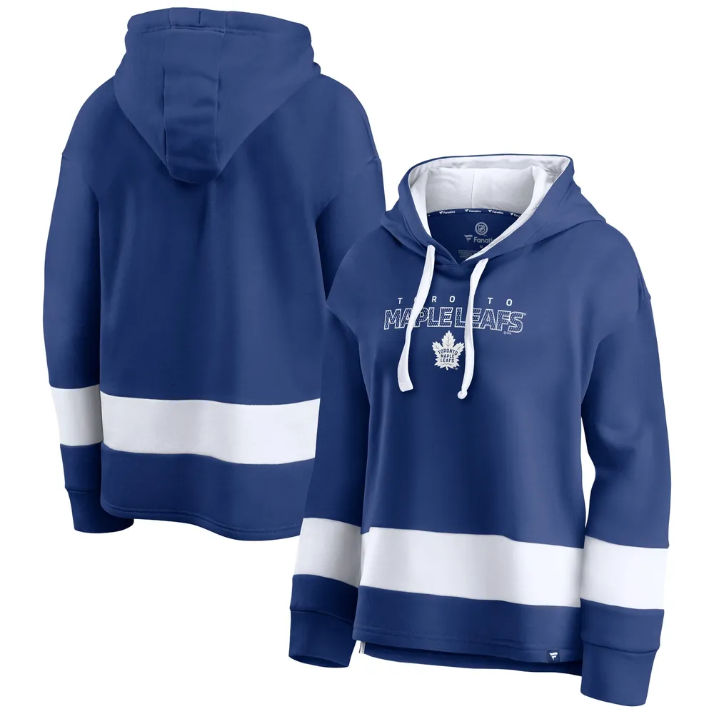 Fanatics Branded Women's Fanatics Branded Blue/White Toronto Maple Leafs  Colors of Pride Colorblock Pullover Hoodie