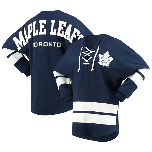 Women's Toronto Maple Leafs Majestic The Lace Up Raglan Long