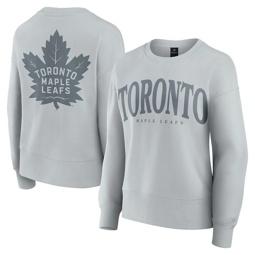 Women's Fanatics  Gray Toronto Maple Leafs Elements Flow Pullover Sweatshirt