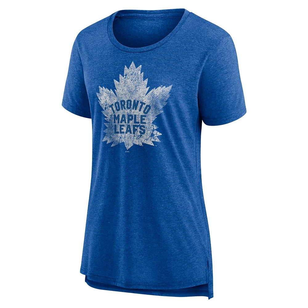 Women's Fanatics Heather Blue Toronto Maple Leafs Special Edition 2.0 Modern T-Shirt