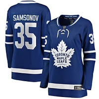 Fanatics pour femmes Ilya Samsonov Bleu Toronto Maple Leafs Home Breakaway - Maillot de joueur