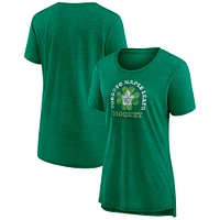 Fanatics Kelly Green Toronto Maple Leafs St. Patrick's Day Celtic Tri-Blend - T-shirt