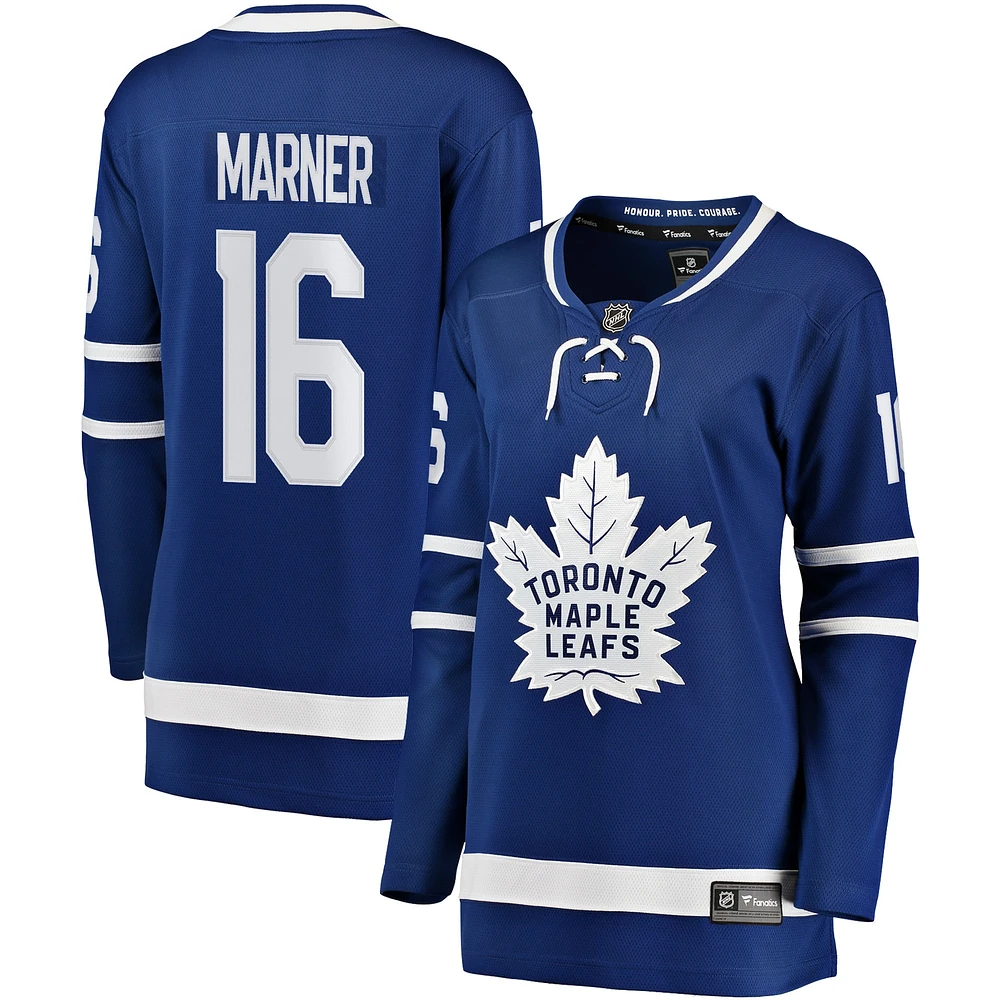 Maillot de joueur échappé des Maple Leafs Toronto Fanatics Mitchell Marner bleu pour femmes