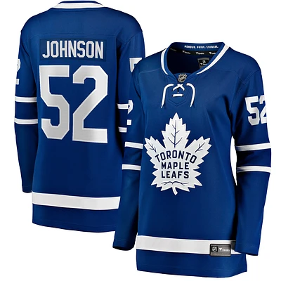 Women's Fanatics Reese Johnson Blue Toronto Maple Leafs Home Breakaway Player Jersey