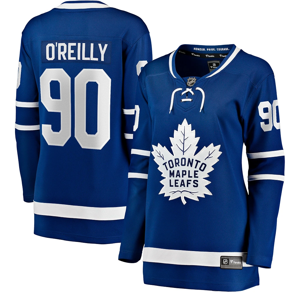 Fanatics pour femmes Ryan O'Reilly, bleu, maillot de joueur échappé à domicile des Maple Leafs Toronto