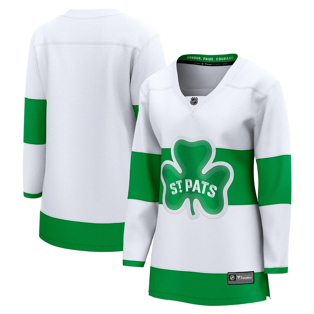 Maillot blanc Fanatics pour femmes des Maple Leafs de Toronto St. Patricks Alternate Premier Breakaway