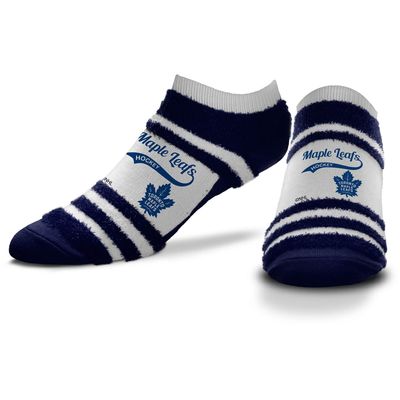Women's For Bare Feet Toronto Maple Leafs Block Stripe - Fuzzy Ankle Socks