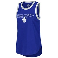 Women's G-III 4Her by Carl Banks Blue Toronto Maple Leafs Strategy Tank Top