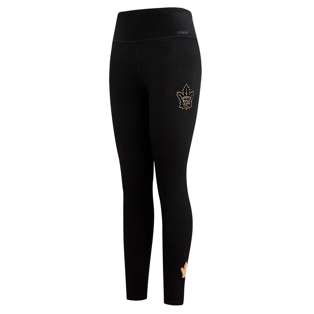 Women's Pro Standard  Black Toronto Maple Leafs Tri-Blend Leggings