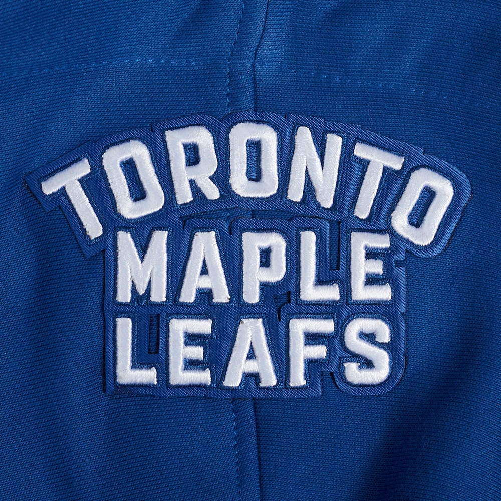 Women's Pro Standard Blue Toronto Maple Leafs Wingspan Cropped Pullover Hoodie