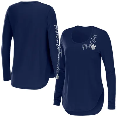 WEAR by Erin Andrews Women's WEAR by Erin Andrews White Baltimore Ravens  Celebration Cropped Long Sleeve T-Shirt