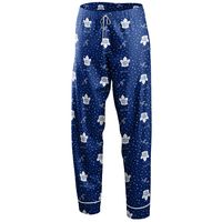 Women's WEAR by Erin Andrews Navy Toronto Maple Leafs Long Sleeve Button-Up Shirt & Pants - Sleep Set