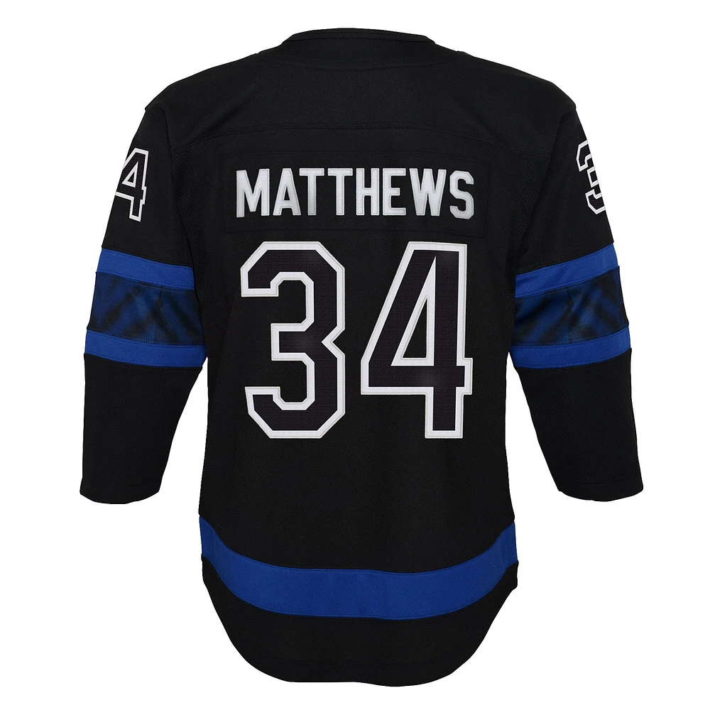 Maillot de joueur réplique à domicile noir Auston Matthews des Maple Leafs Toronto pour jeunes