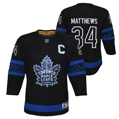 Maillot de joueur réplique à domicile noir Auston Matthews des Maple Leafs Toronto pour jeunes