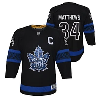Maillot de joueur réplique à domicile noir Auston Matthews des Maple Leafs Toronto pour jeunes