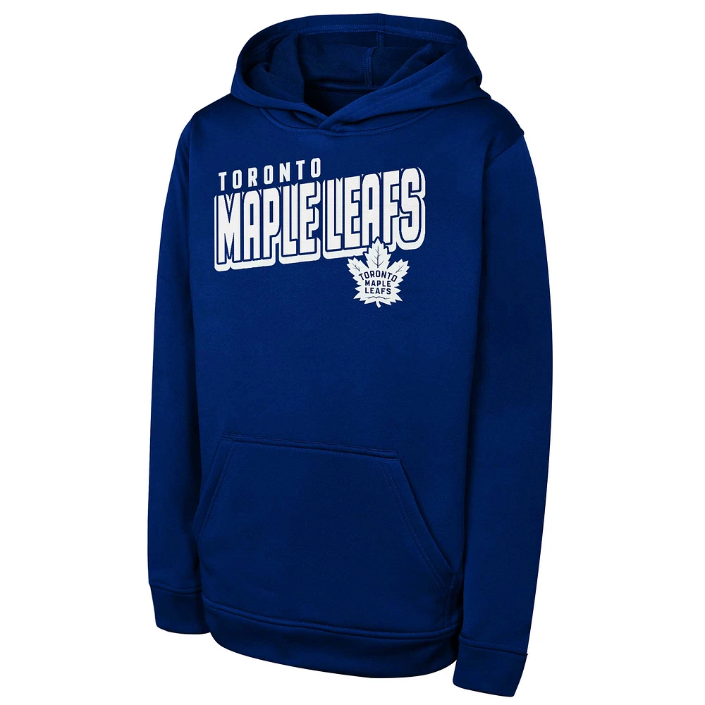 Sweat à capuche Cyber ​​Punk Performance bleu pour jeunes Toronto Maple Leafs