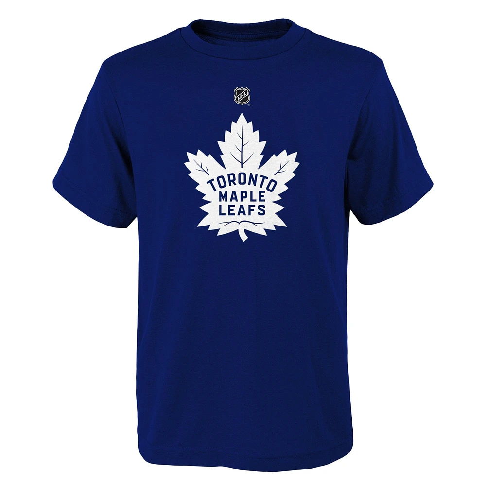 T-shirt bleu avec logo principal des Maple Leafs de Toronto pour jeunes