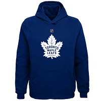 Logo de l'équipe principale des Maple Leafs Toronto bleu pour les jeunes - Chandail à capuchon