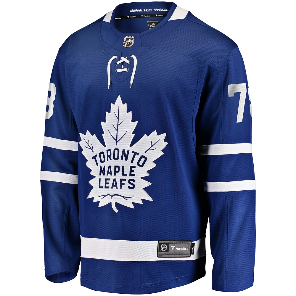 Jeunes fanatiques de marque TJ Brodie Blue Toronto Maple Leafs Domicile - Maillot joueur Breakaway