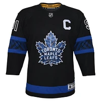 Maillot de capitaine premier joueur suppléant des Maple Leafs Toronto noir John Tavares pour jeune