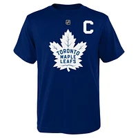 T-shirt bleu avec nom et numéro du capitaine des Maple Leafs de Toronto John Tavares pour jeunes