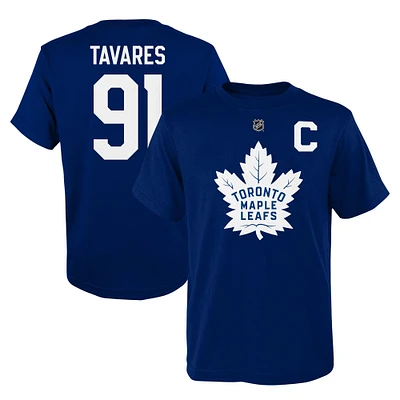 Youth John Tavares Blue Toronto Maple Leafs Captain Name & Number T-Shirt