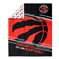 Raptors de Toronto noirs - Ensemble de literie simple 4 pièces