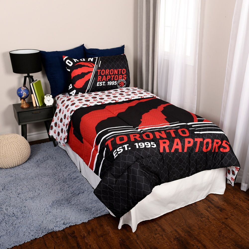 Black Toronto Raptors - 4-Piece Twin Bedding Set