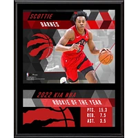 Fanatics Authentic Scottie Barnes Toronto Raptors 2022 NBA Rookie of the Year 12'' x 15'' Sublimated Plaque