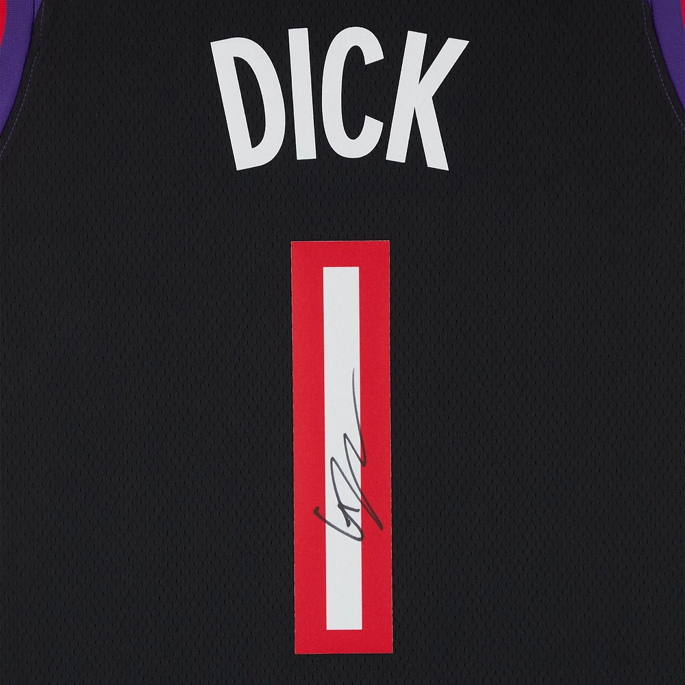 Maillot Nike Classic Swingman violet autographié par Gradey Dick des Toronto Raptors
