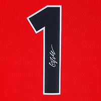 Gradey Dick Toronto Raptors Autographed Red Nike Icon Edition Swingman Jersey 